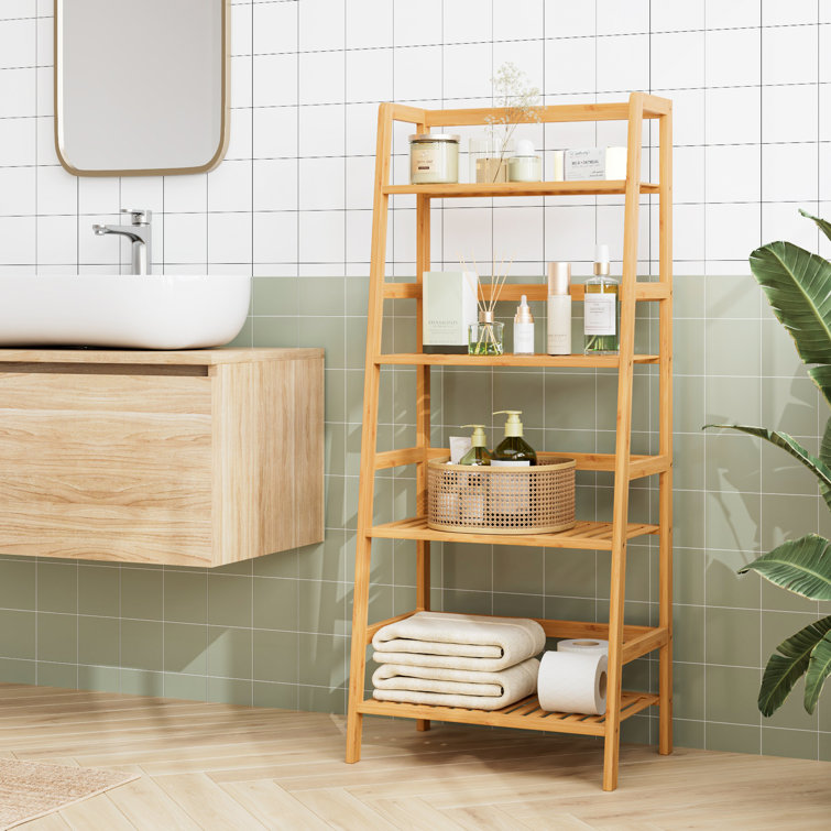 Bamboo deals ladder shelf